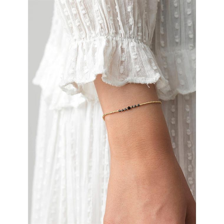 Anni Lu Bead & Gem Armbånd, Sort